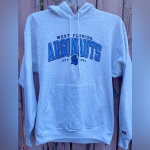NWT University of West Florida hoodie hooded Russell sweatshirt Sz M
